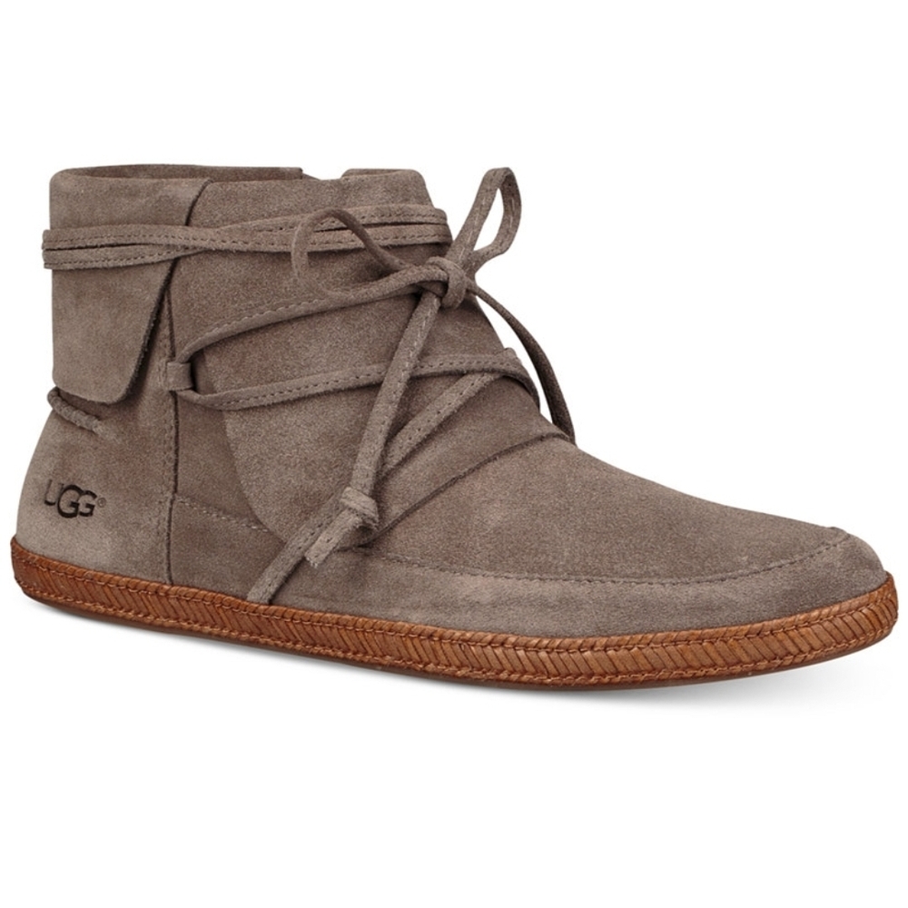 UGG Reid Suede Lace-Wrap Booties – Women’s Size 10 (Style No Longer Sold) - EUC